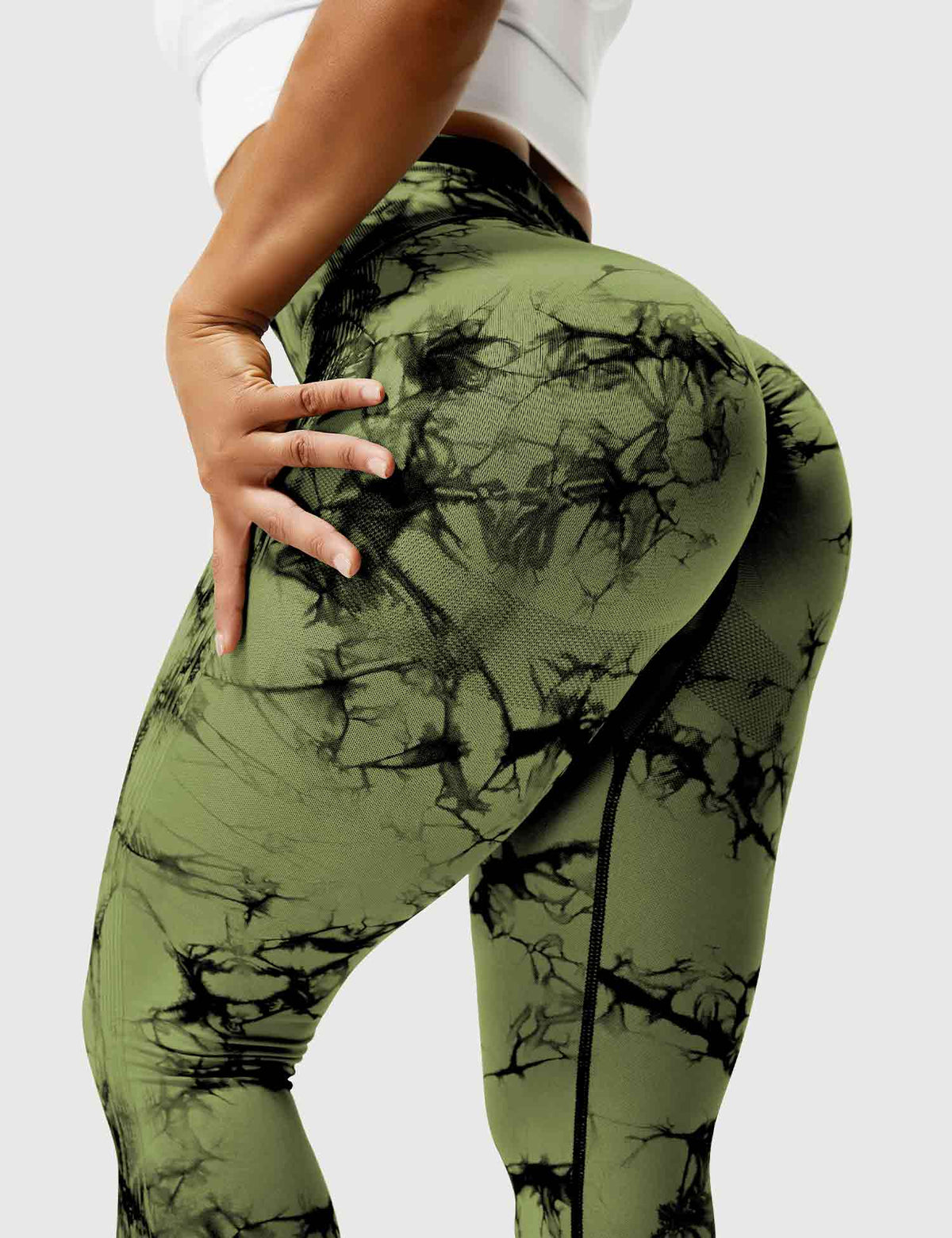 Women's High-Waist Scrunch Tie-Dye Gym Leggings