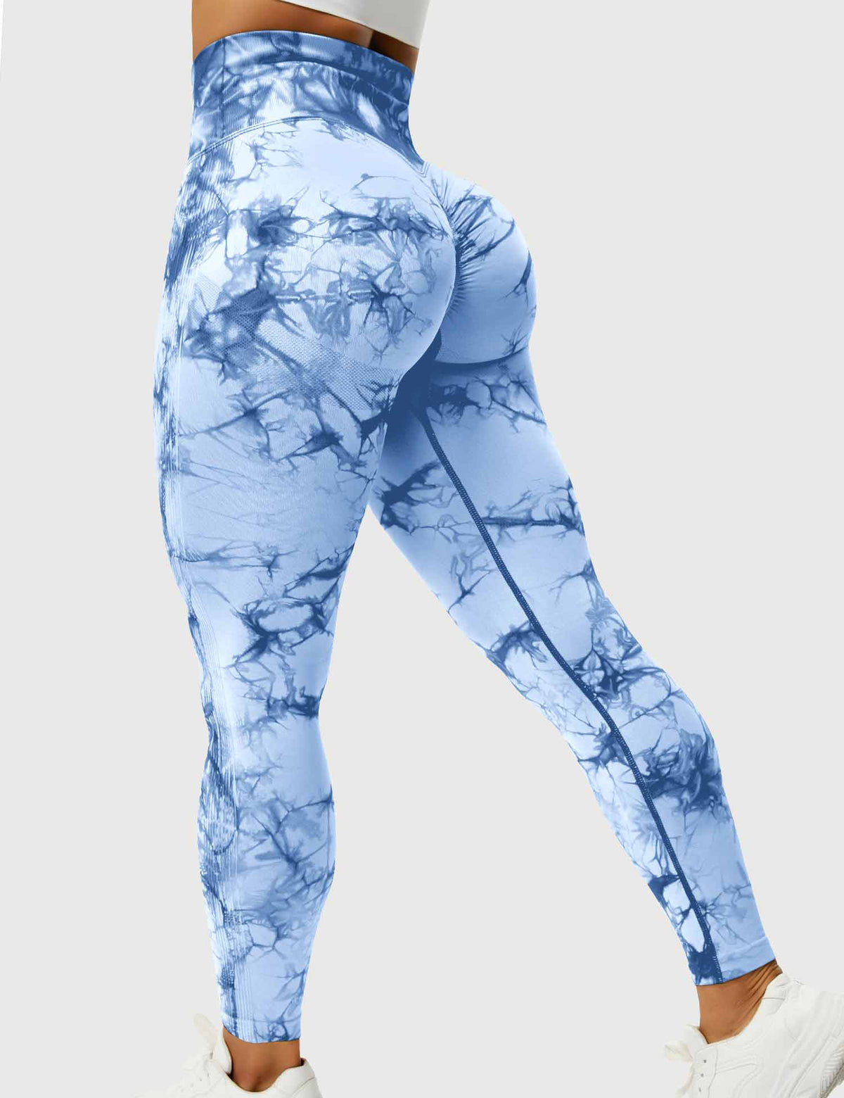 Women's High-Waist Scrunch Tie-Dye Gym Leggings