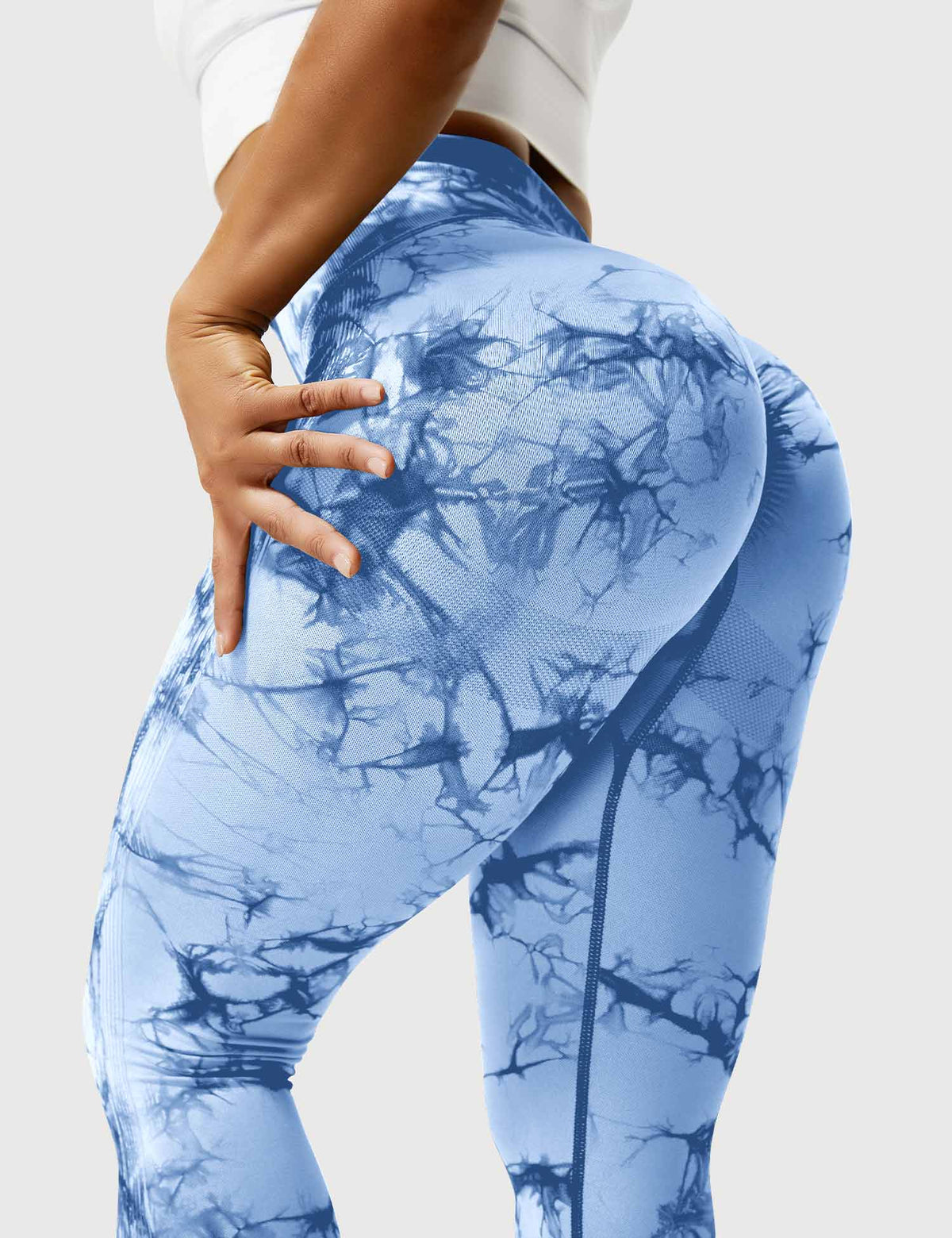 Women's High-Waist Scrunch Tie-Dye Gym Leggings