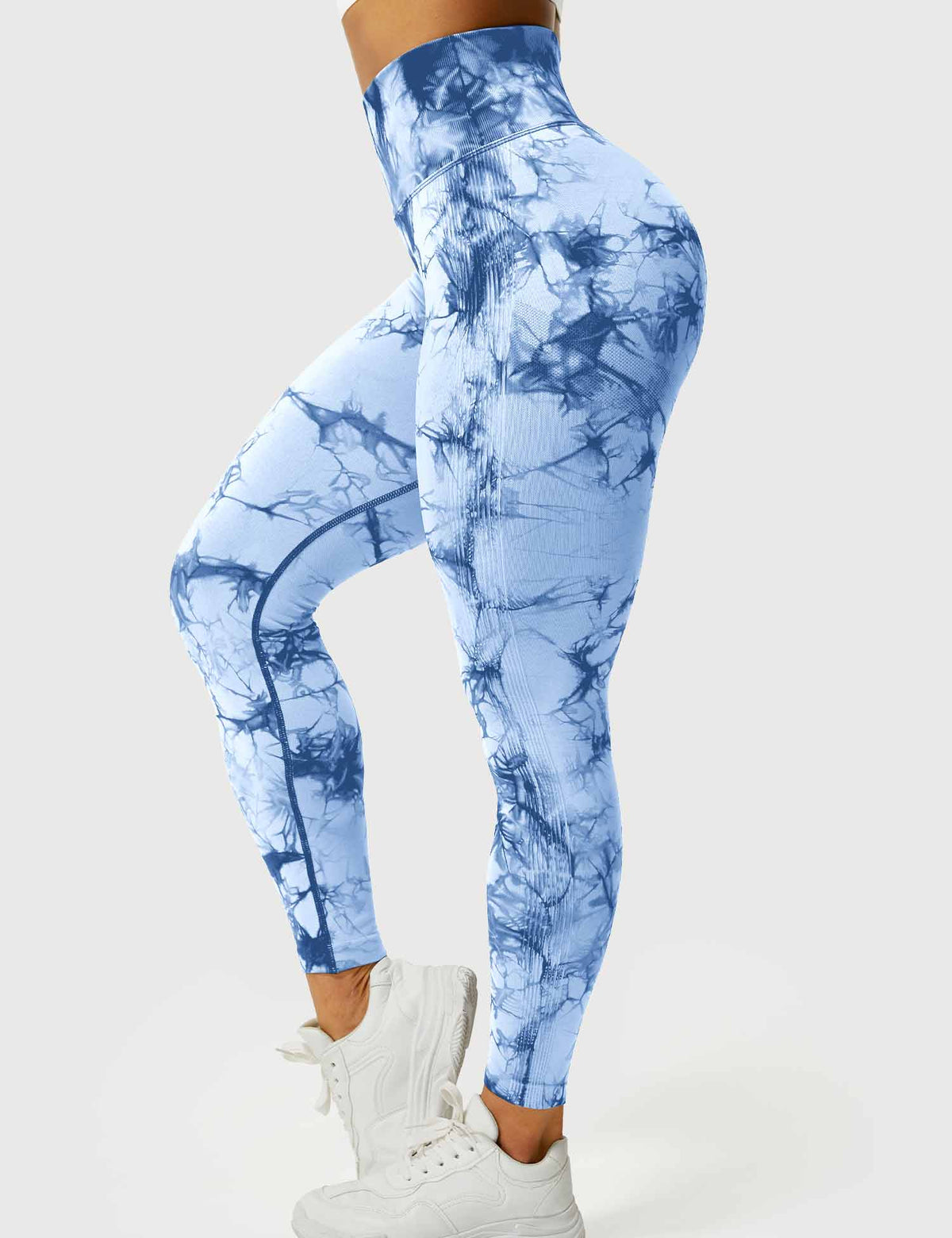 Women's High-Waist Scrunch Tie-Dye Gym Leggings