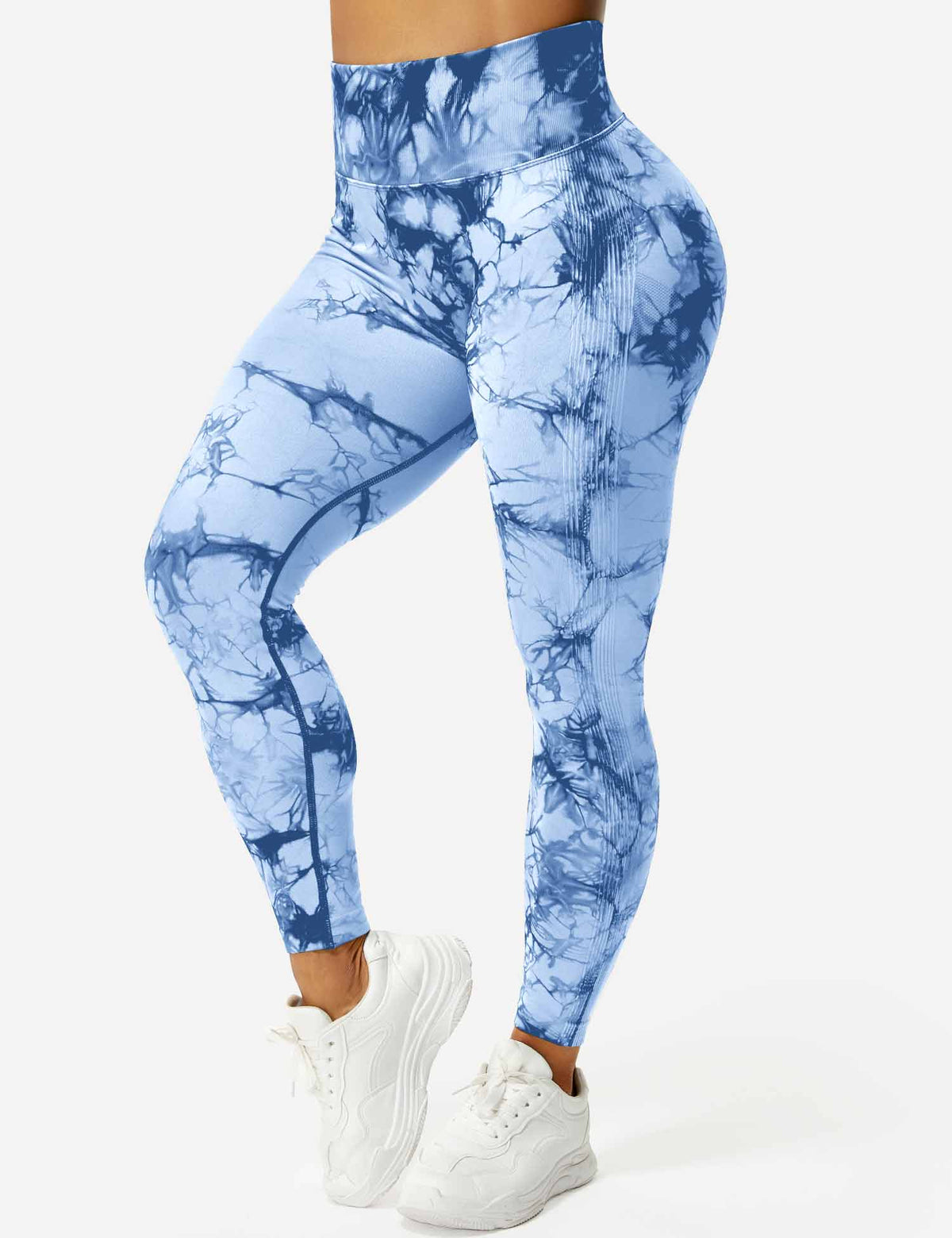 Women's High-Waist Scrunch Tie-Dye Gym Leggings