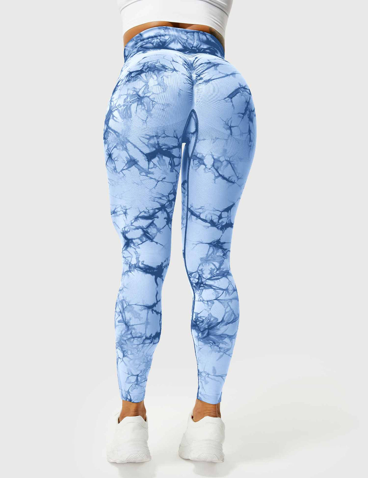Women's High-Waist Scrunch Tie-Dye Gym Leggings