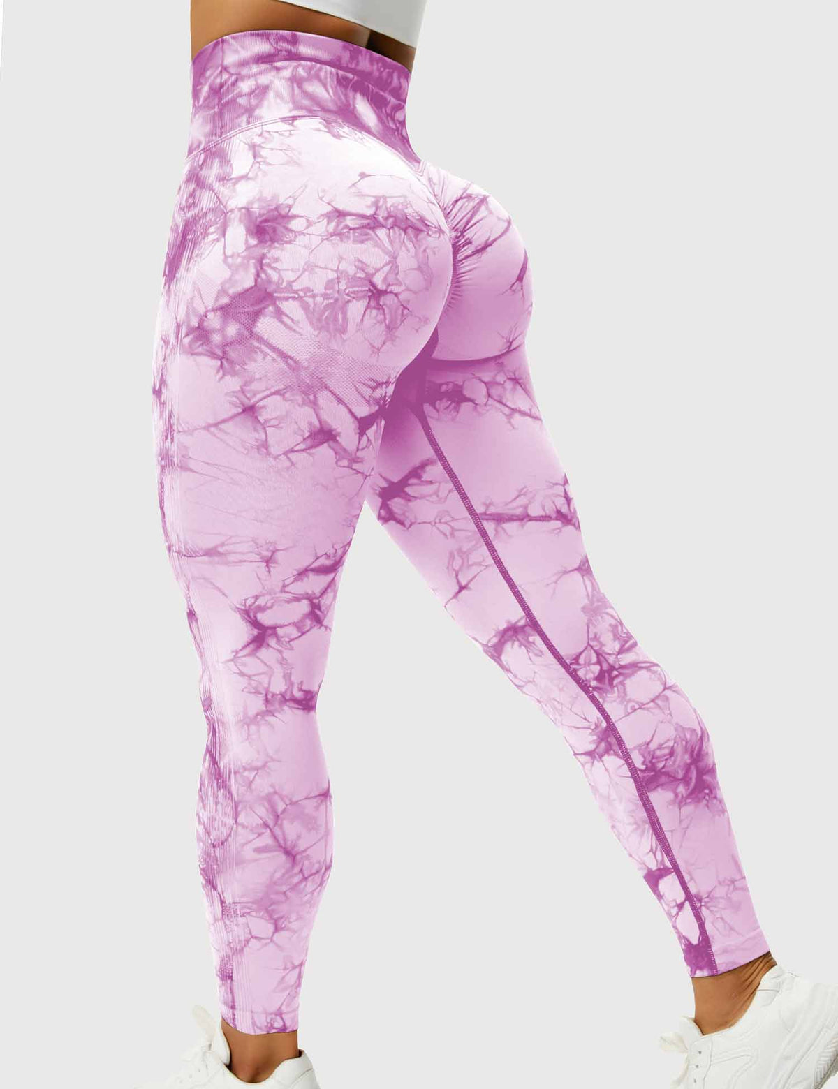 Women's High-Waist Scrunch Tie-Dye Gym Leggings