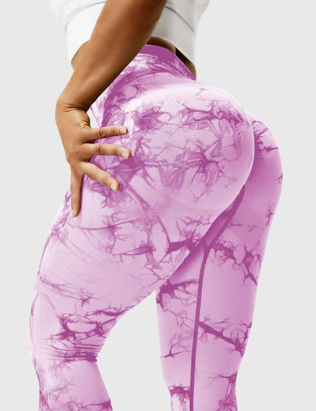 Women's High-Waist Scrunch Tie-Dye Gym Leggings