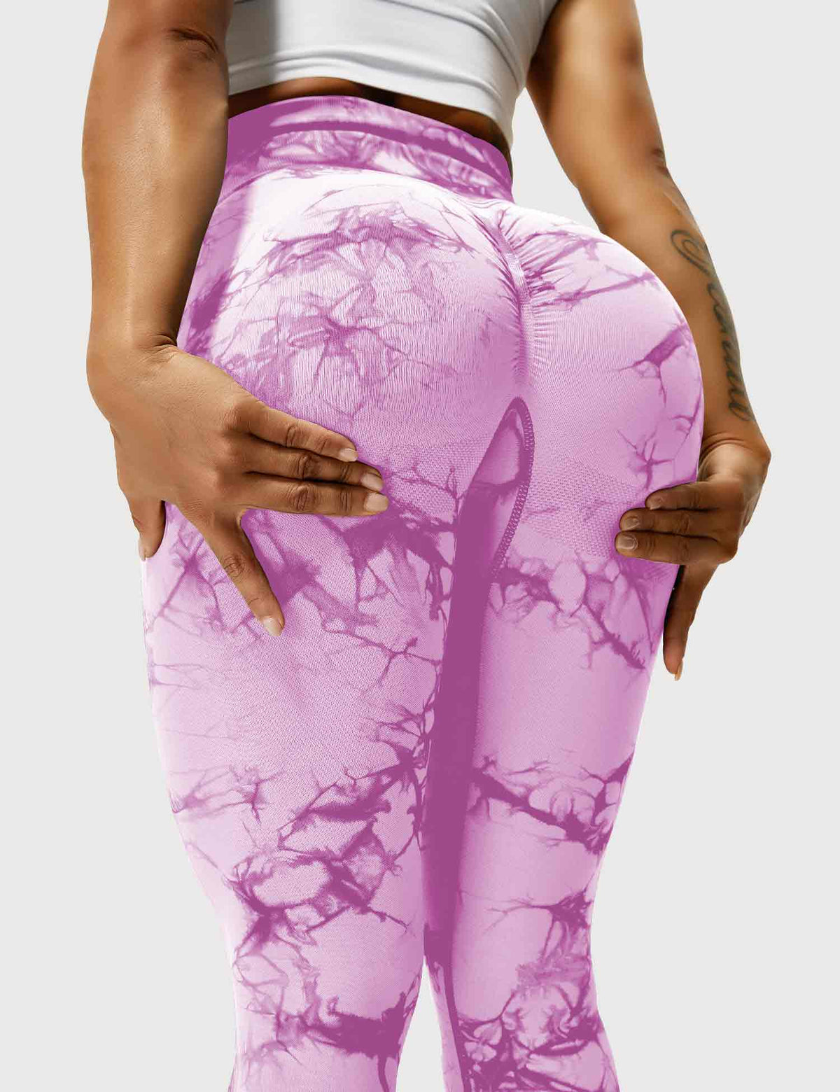 Women's High-Waist Scrunch Tie-Dye Gym Leggings