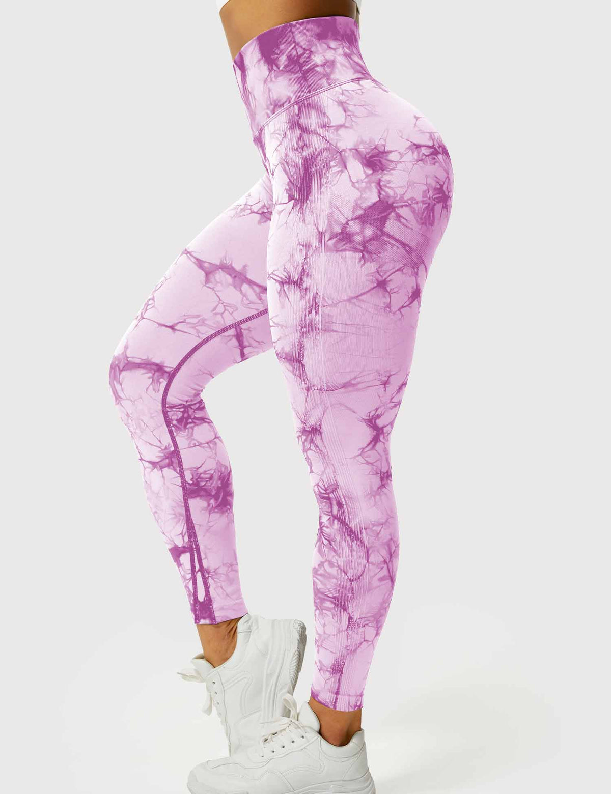 Women's High-Waist Scrunch Tie-Dye Gym Leggings