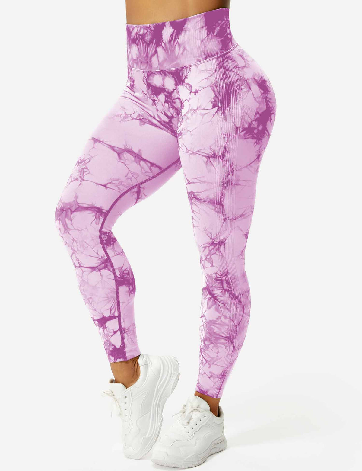 Women's High-Waist Scrunch Tie-Dye Gym Leggings
