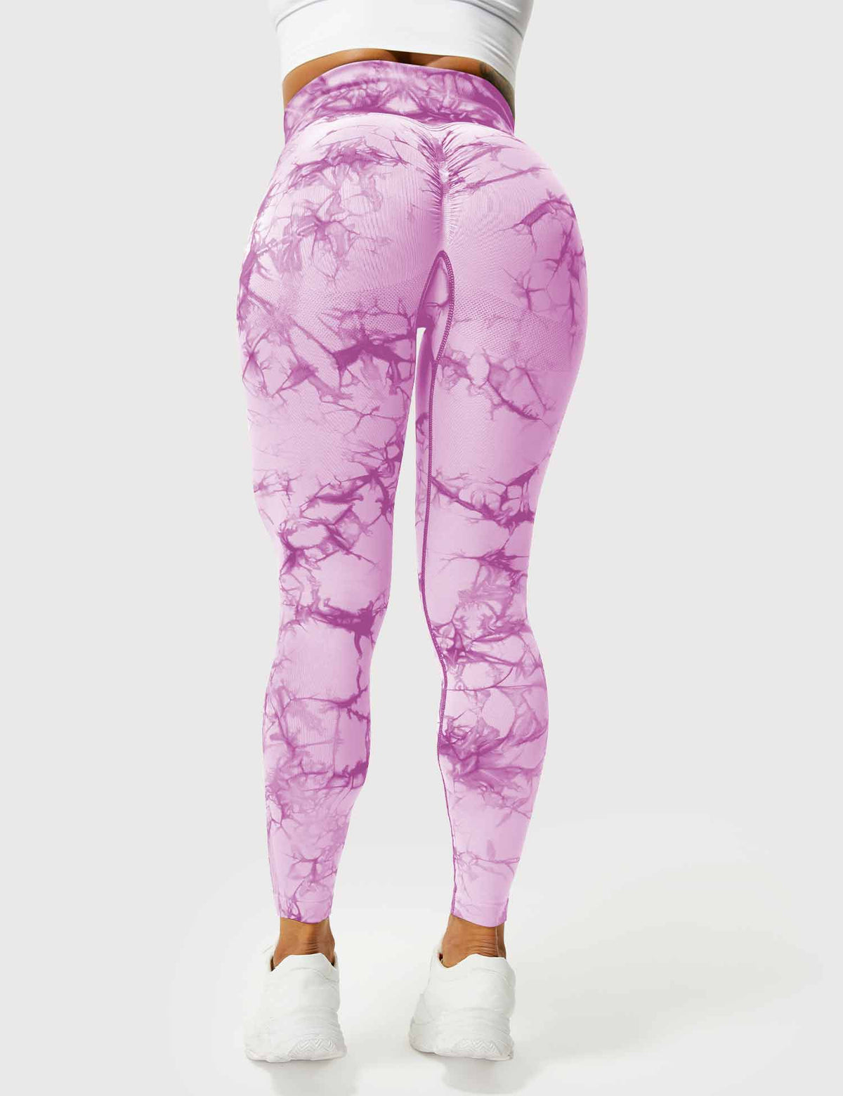 Women's High-Waist Scrunch Tie-Dye Gym Leggings