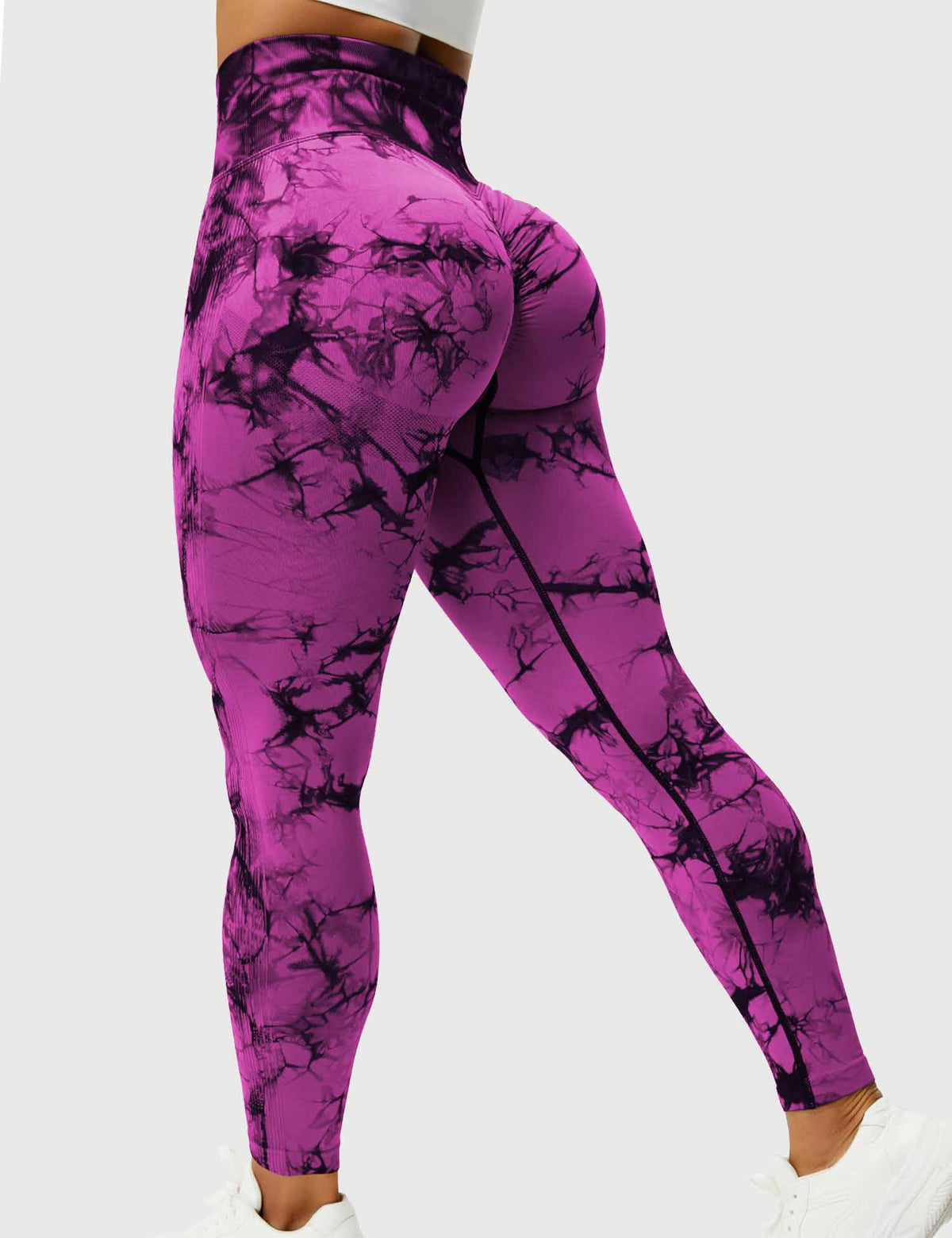 Women's High-Waist Scrunch Tie-Dye Gym Leggings