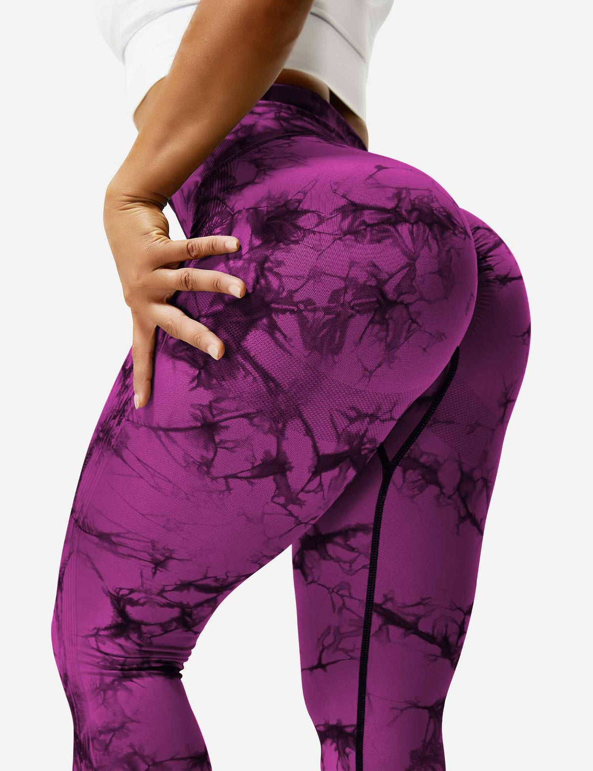 Women's High-Waist Scrunch Tie-Dye Gym Leggings
