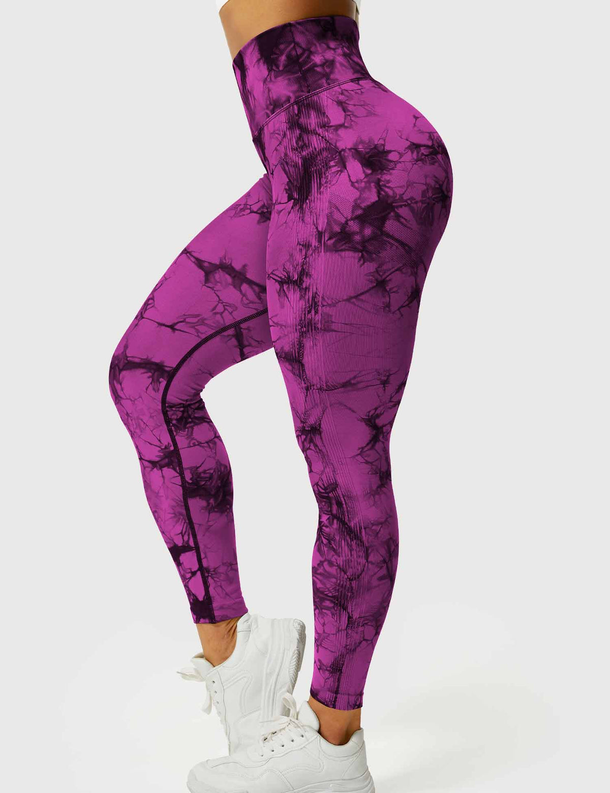 Women's High-Waist Scrunch Tie-Dye Gym Leggings