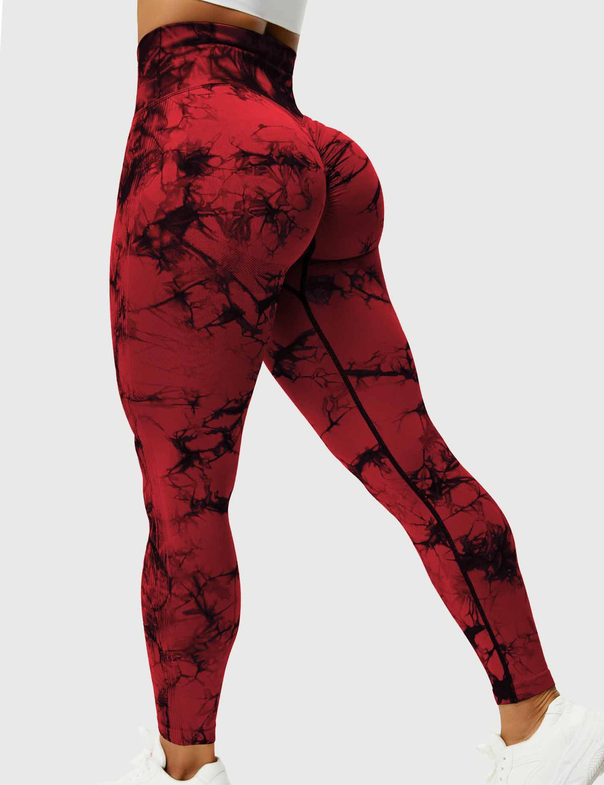 Women's High-Waist Scrunch Tie-Dye Gym Leggings
