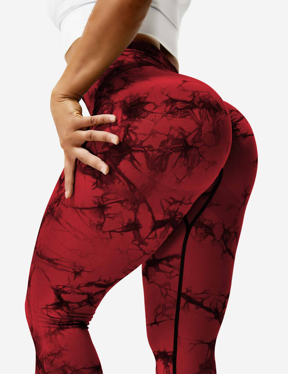 Women's High-Waist Scrunch Tie-Dye Gym Leggings
