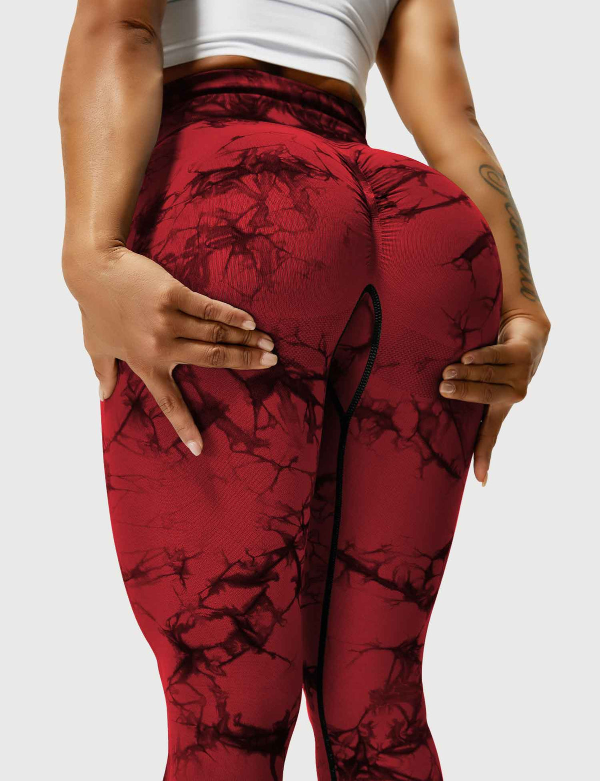 Women's High-Waist Scrunch Tie-Dye Gym Leggings