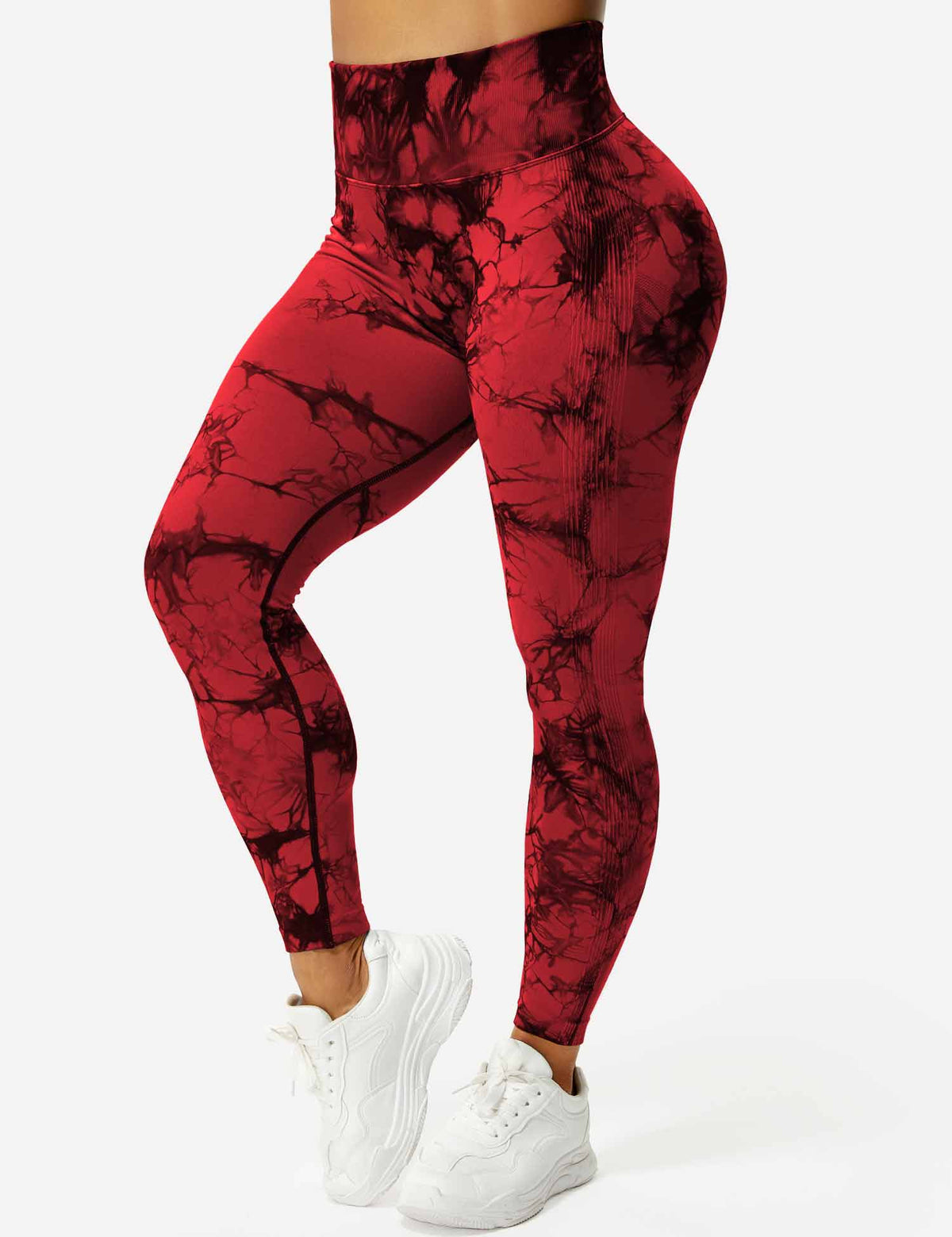 Women's High-Waist Scrunch Tie-Dye Gym Leggings