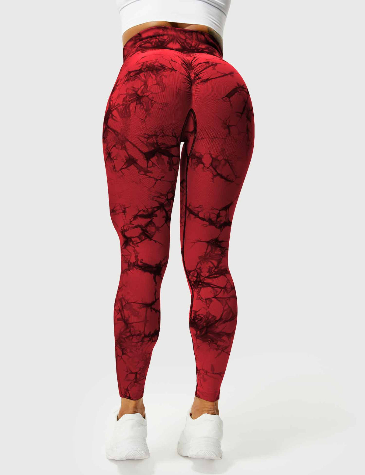 Women's High-Waist Scrunch Tie-Dye Gym Leggings