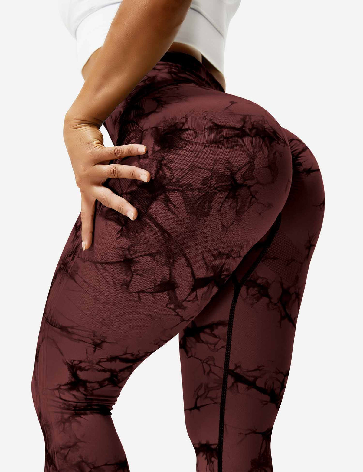 Women's High-Waist Scrunch Tie-Dye Gym Leggings
