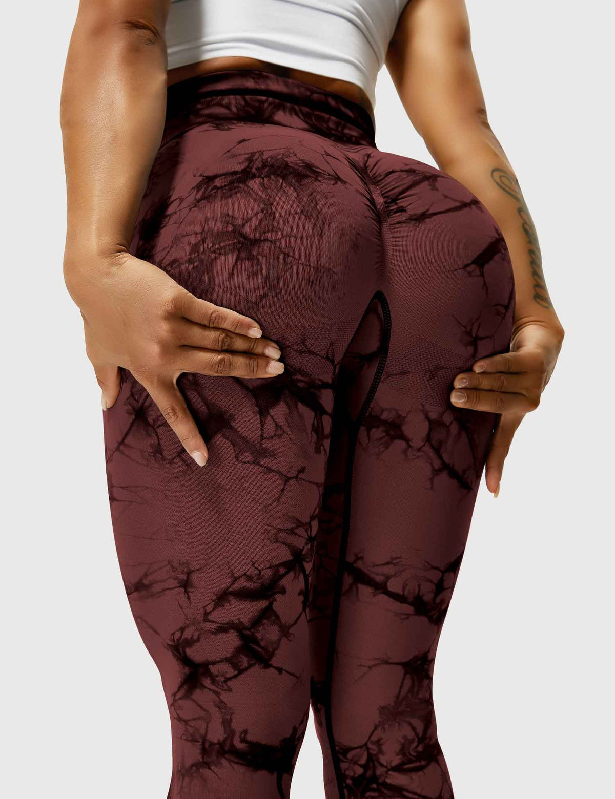 Women's High-Waist Scrunch Tie-Dye Gym Leggings