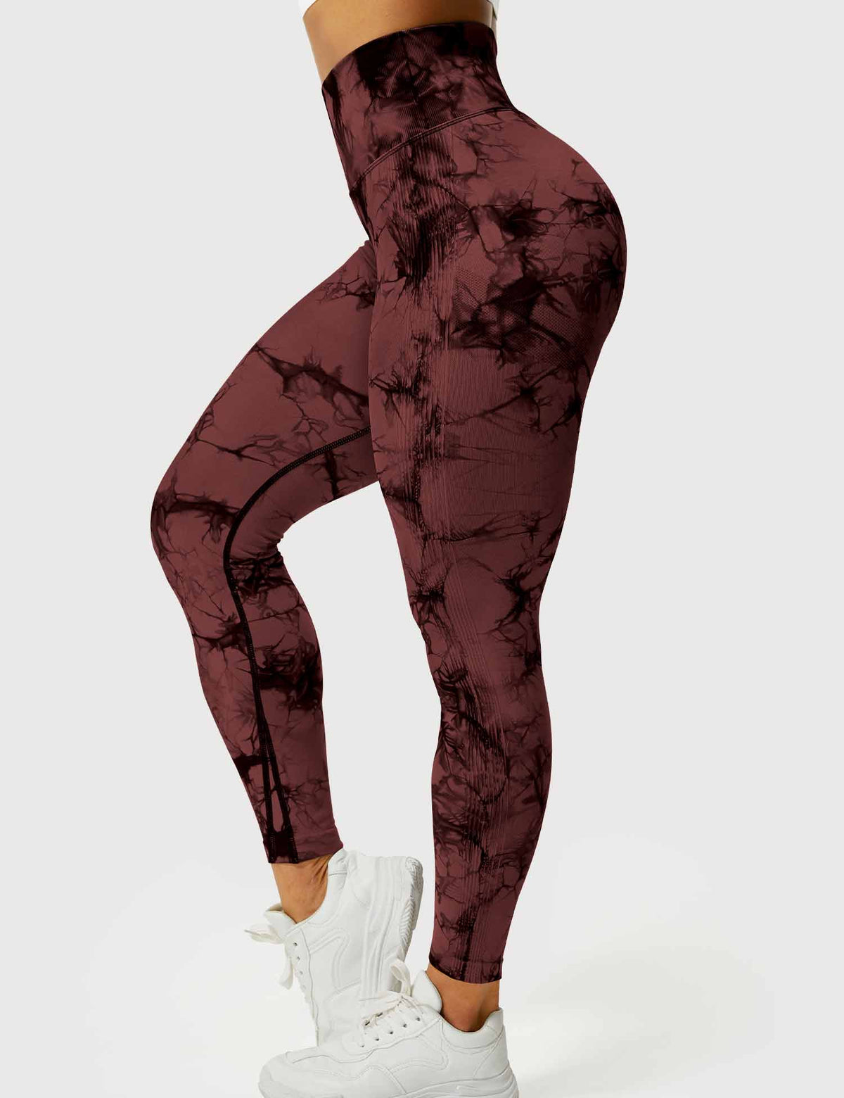 Women's High-Waist Scrunch Tie-Dye Gym Leggings