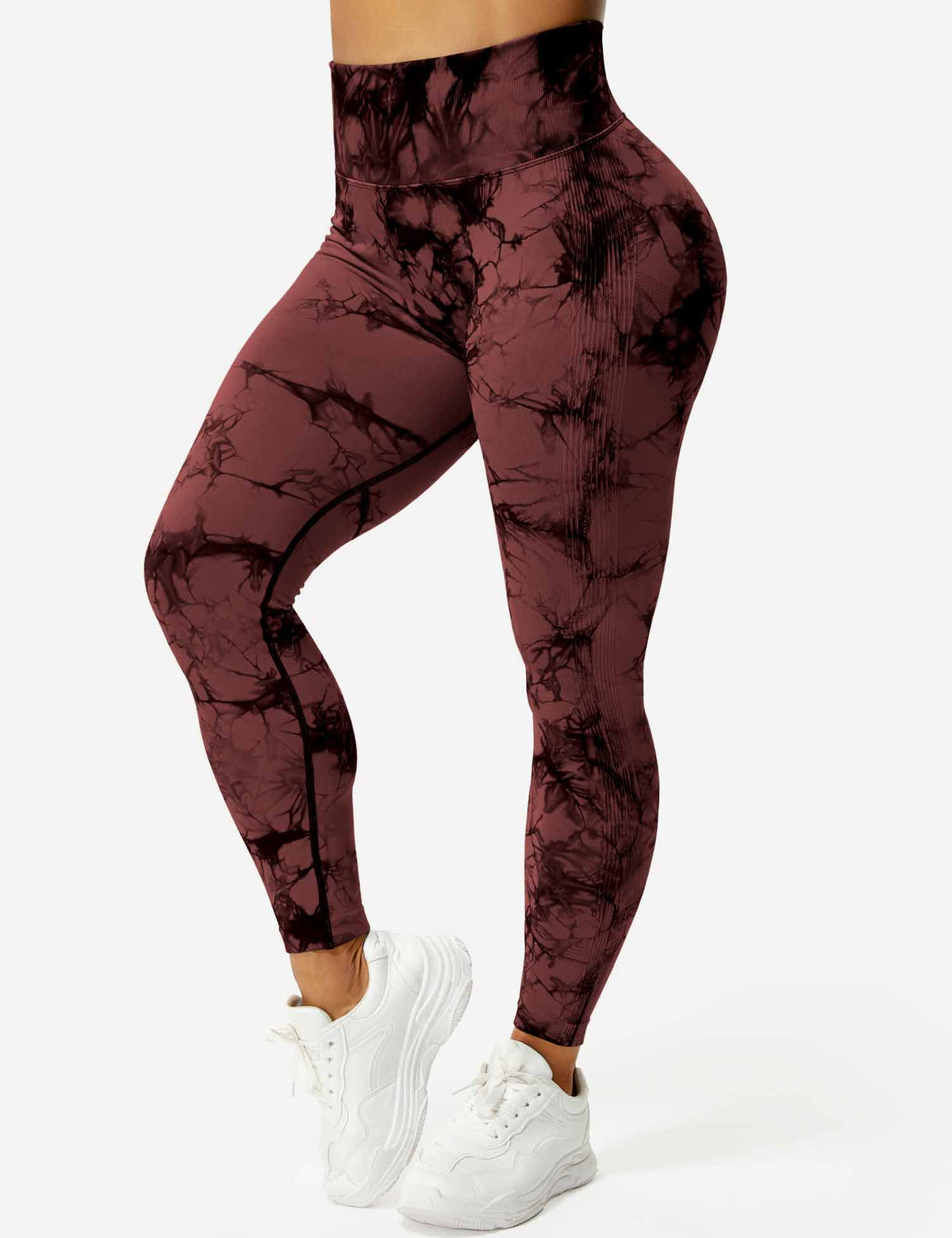 Women's High-Waist Scrunch Tie-Dye Gym Leggings
