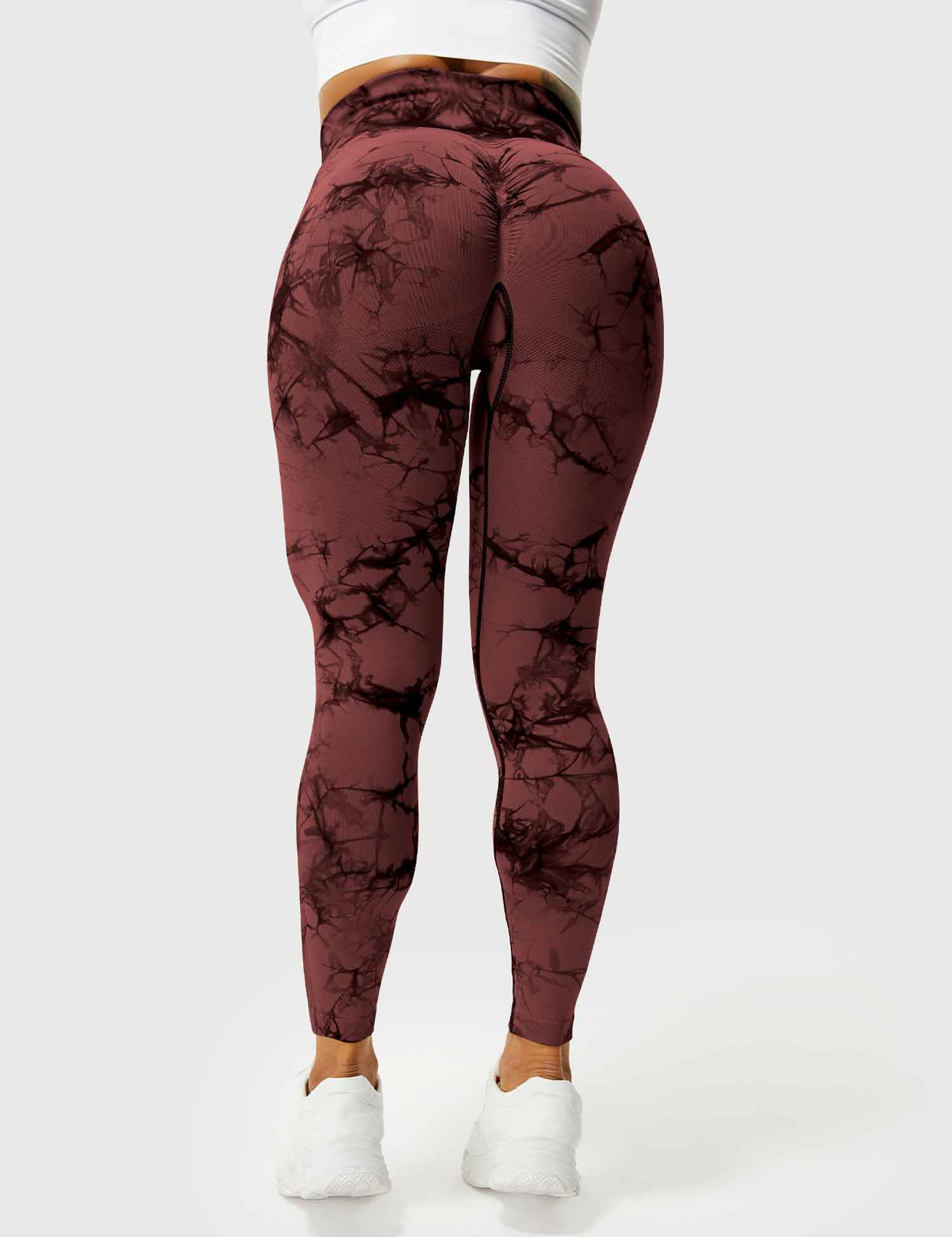 Women's High-Waist Scrunch Tie-Dye Gym Leggings