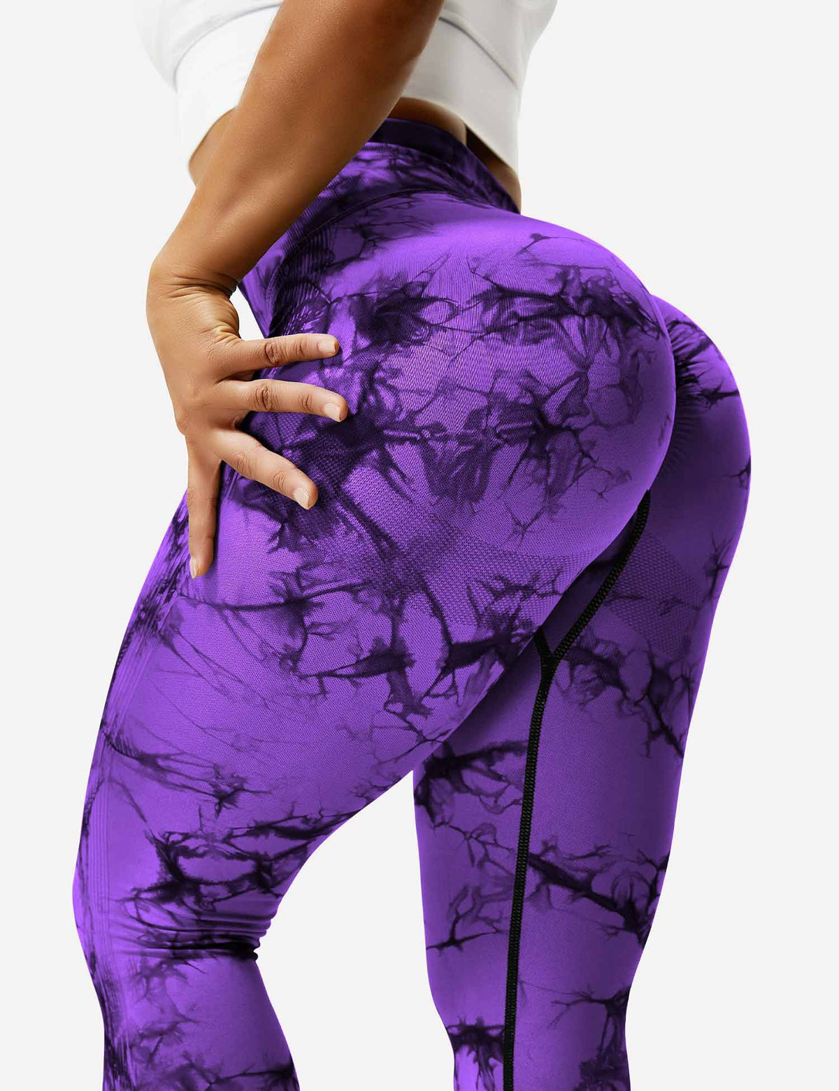 Women's High-Waist Scrunch Tie-Dye Gym Leggings