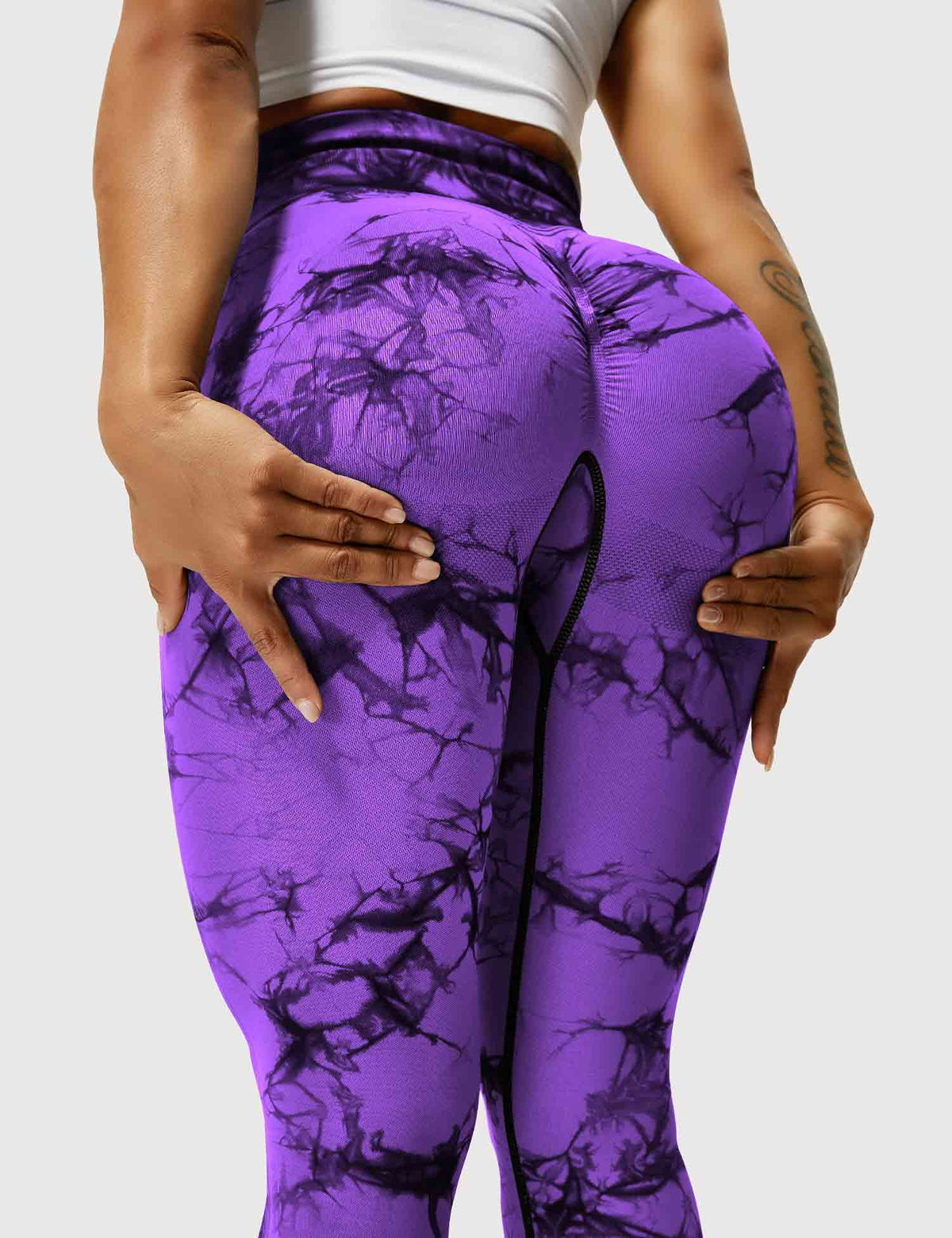 Women's High-Waist Scrunch Tie-Dye Gym Leggings