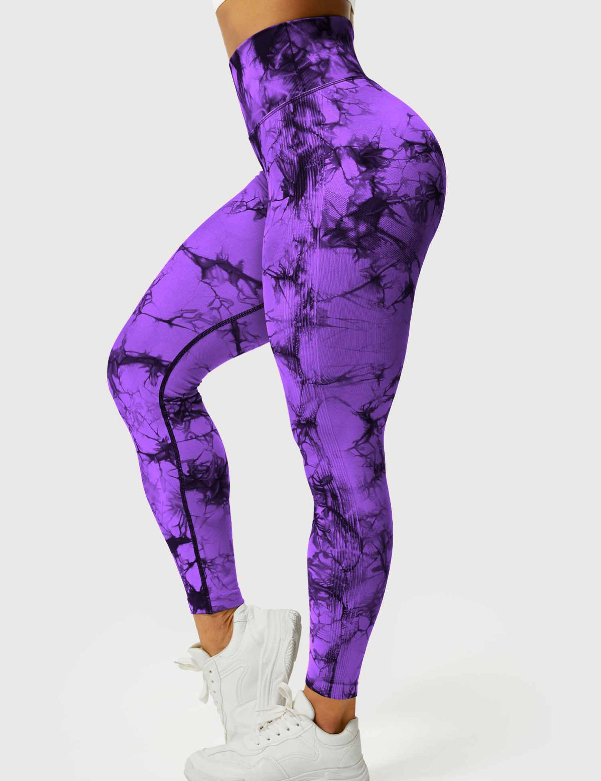 Women's High-Waist Scrunch Tie-Dye Gym Leggings