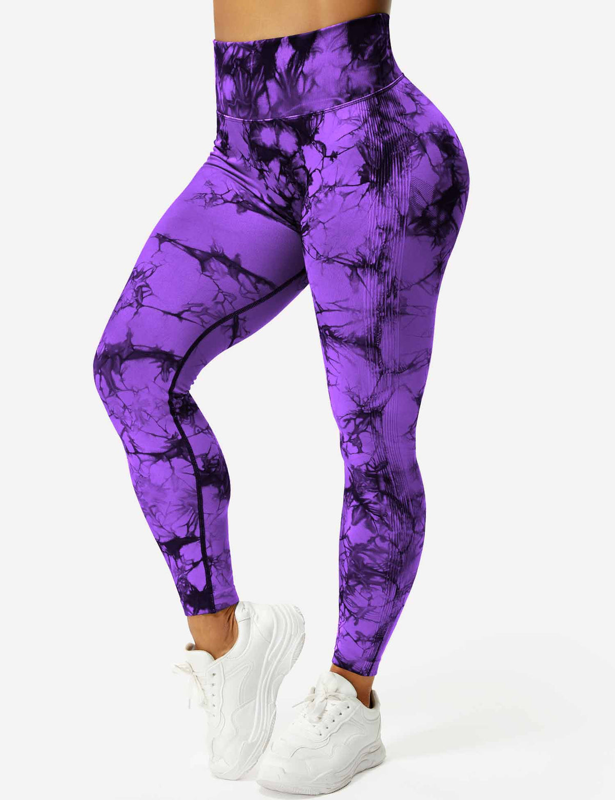 Women's High-Waist Scrunch Tie-Dye Gym Leggings