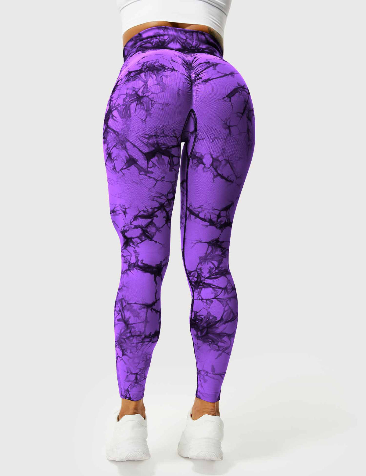 Women's High-Waist Scrunch Tie-Dye Gym Leggings