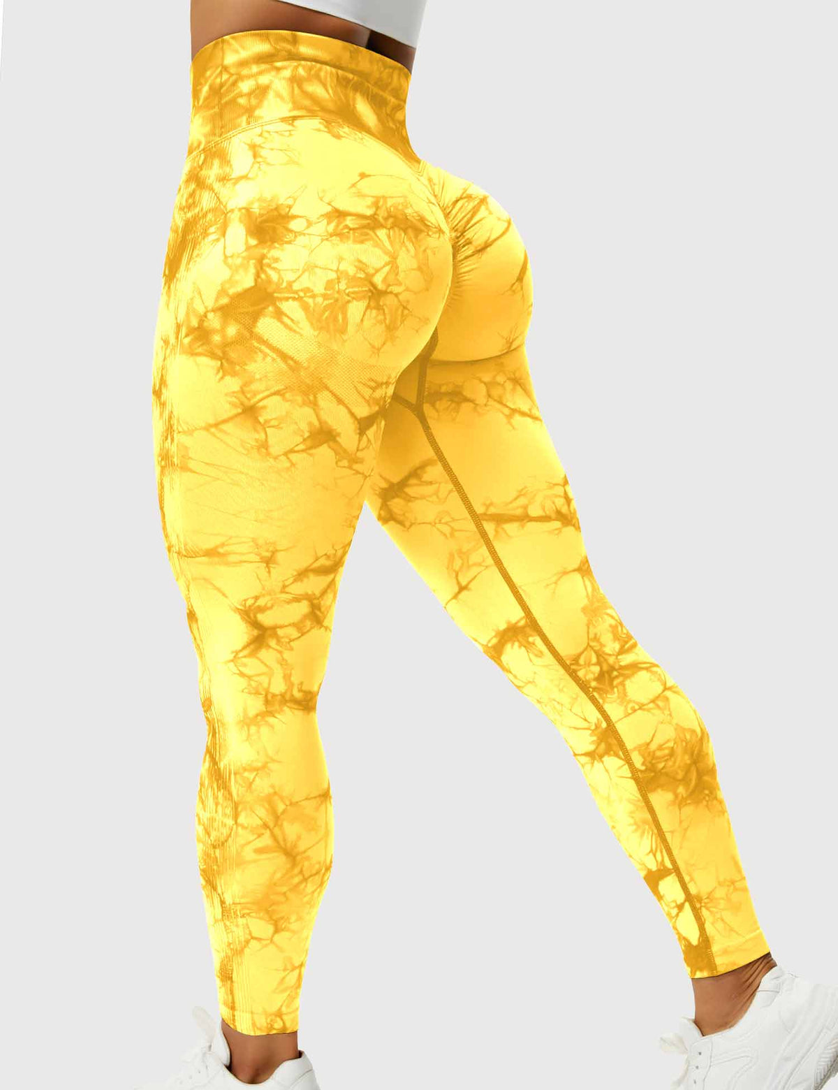 Women's High-Waist Scrunch Tie-Dye Gym Leggings