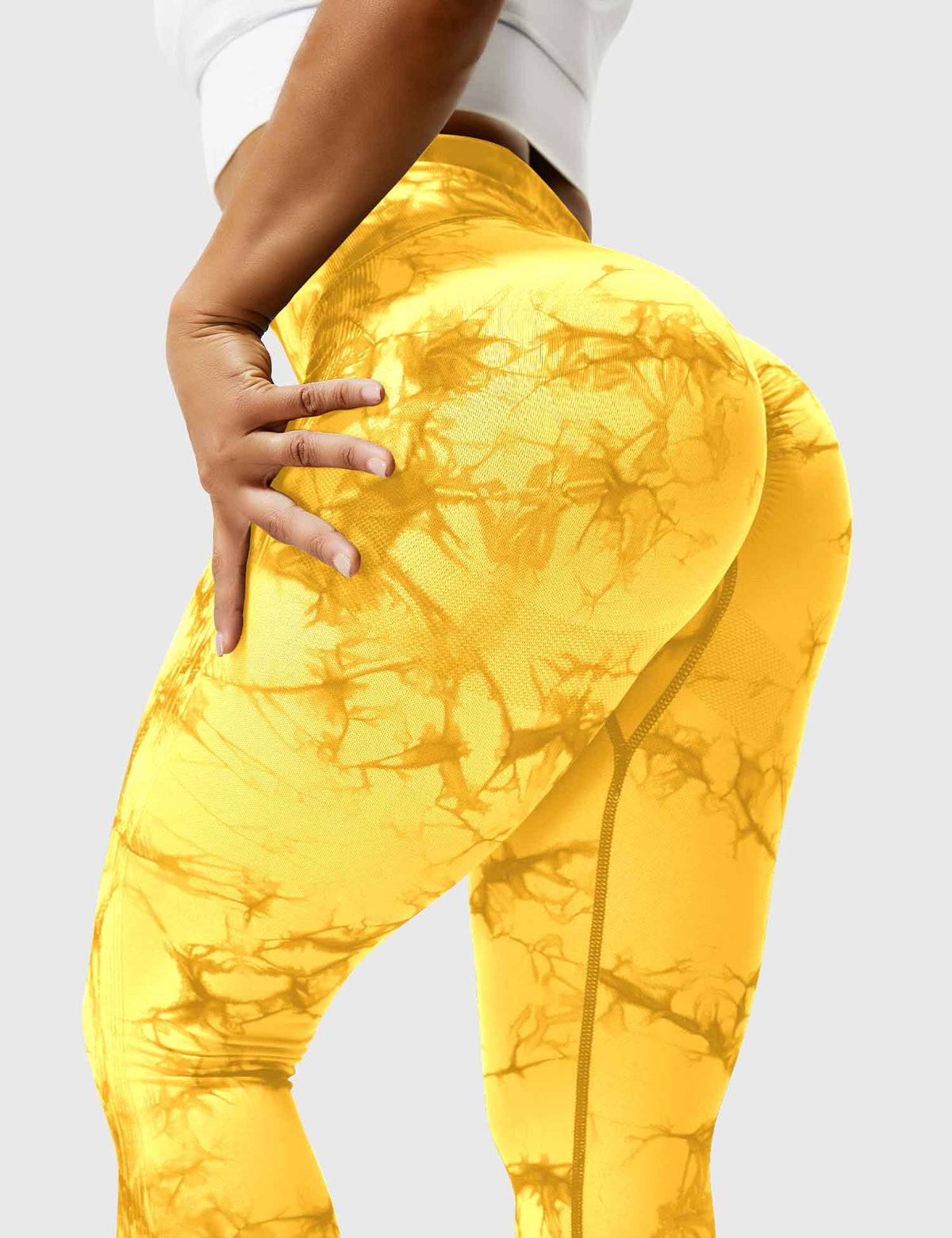 Women's High-Waist Scrunch Tie-Dye Gym Leggings