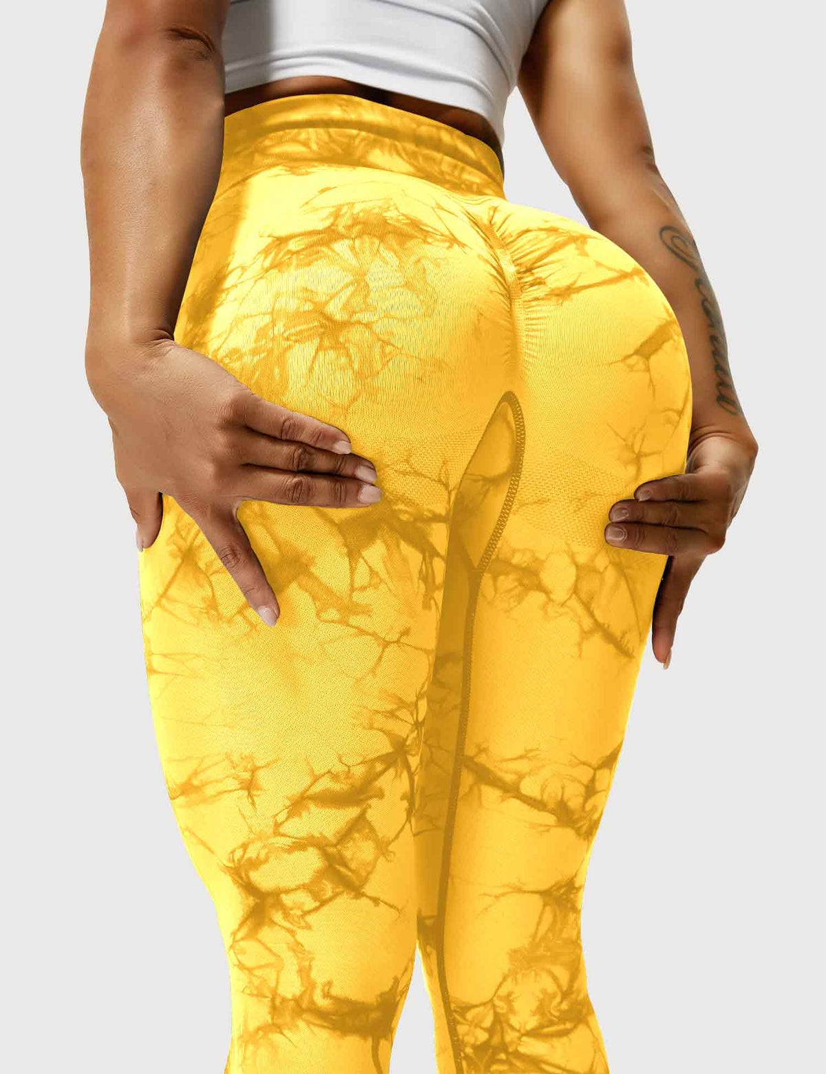 Women's High-Waist Scrunch Tie-Dye Gym Leggings