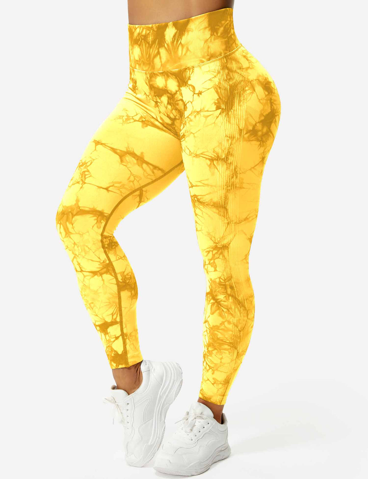 Women's High-Waist Scrunch Tie-Dye Gym Leggings