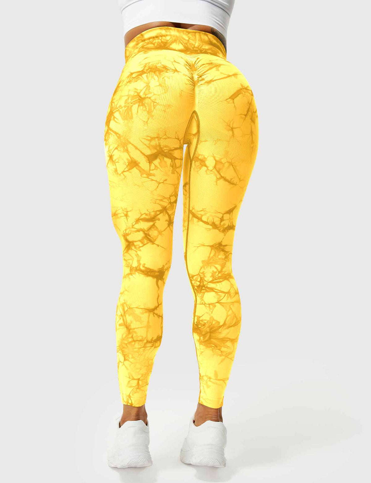 Women's High-Waist Scrunch Tie-Dye Gym Leggings
