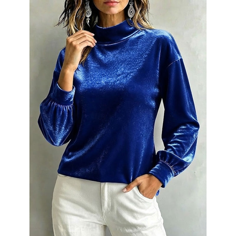 Clarice | Mock Neck Blouse