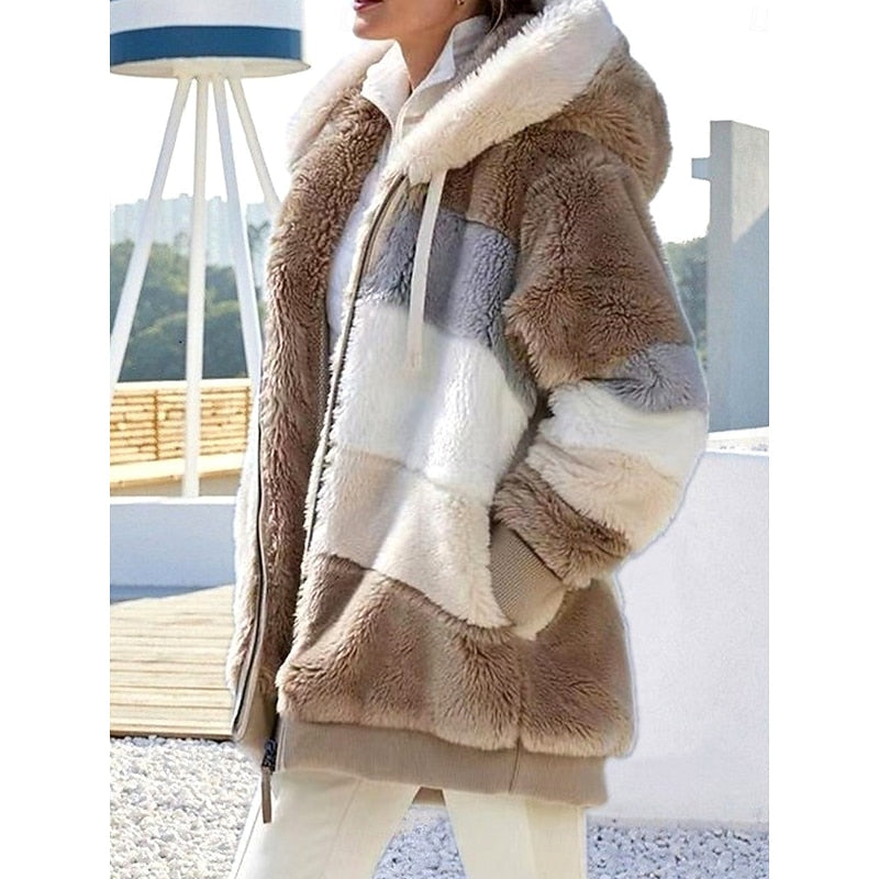 Corinne | Hooded Zip Up Fleece Jacket