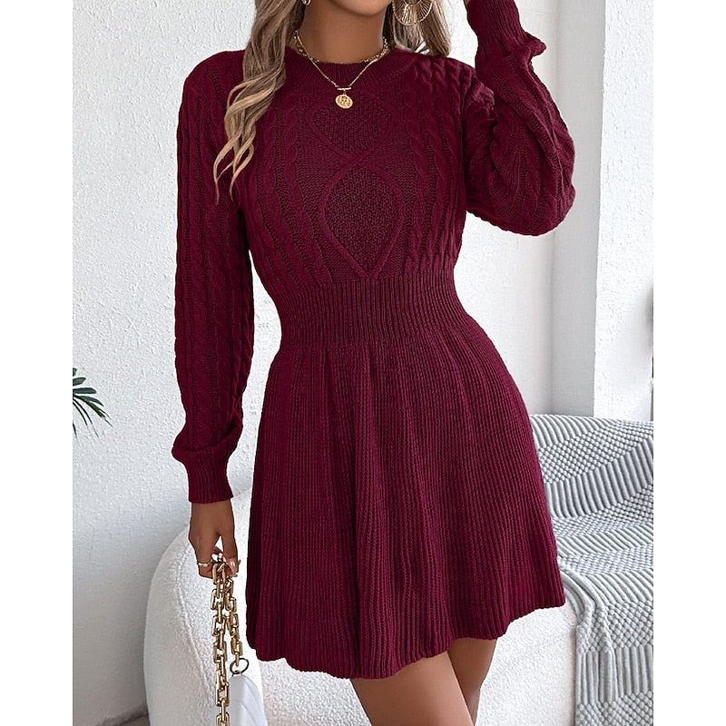 Whitney | Cable Knit Sweater Dress