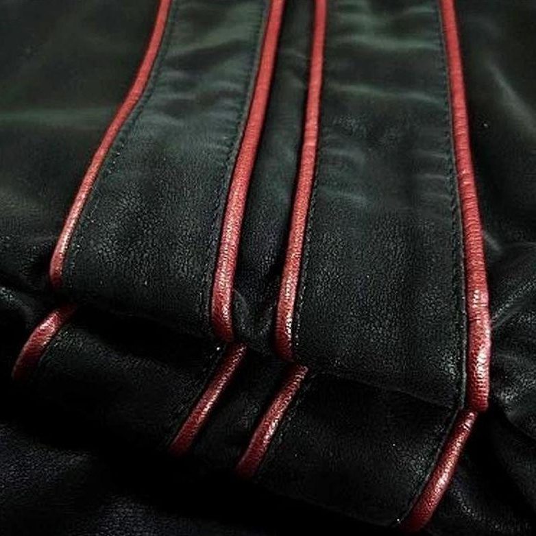 Zip-Up Leather Moto Jacket for Men