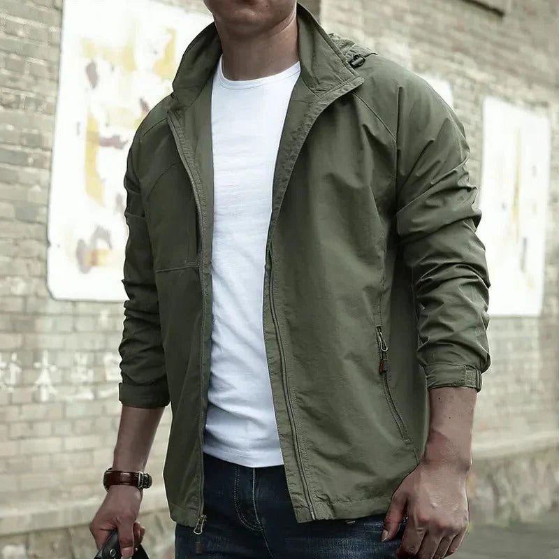 Zip-Up Overshirt Jacket for Men