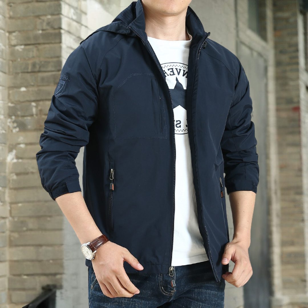 Zip-Up Overshirt Jacket for Men