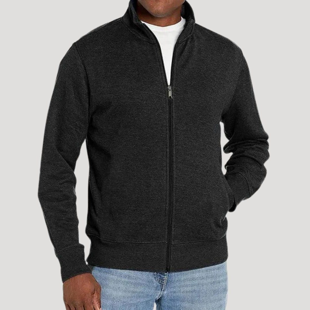 Zip-Up Stand Collar Sweatshirt for Men