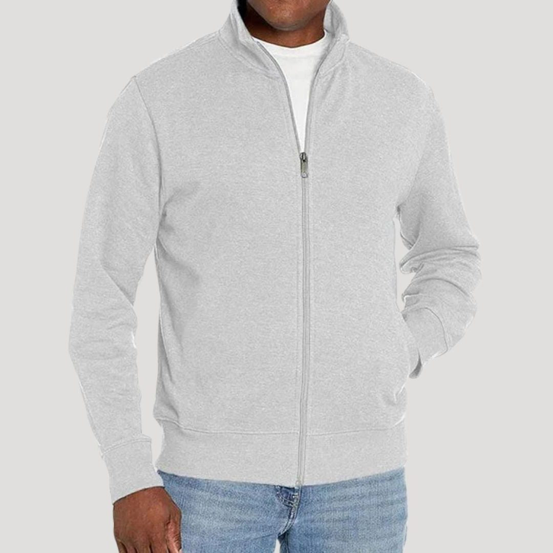 Zip-Up Stand Collar Sweatshirt for Men