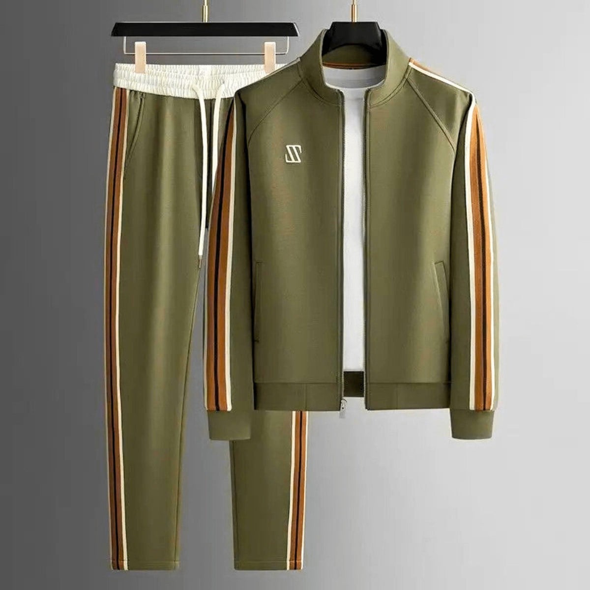 Zip-Up Tracksuit Set for Men