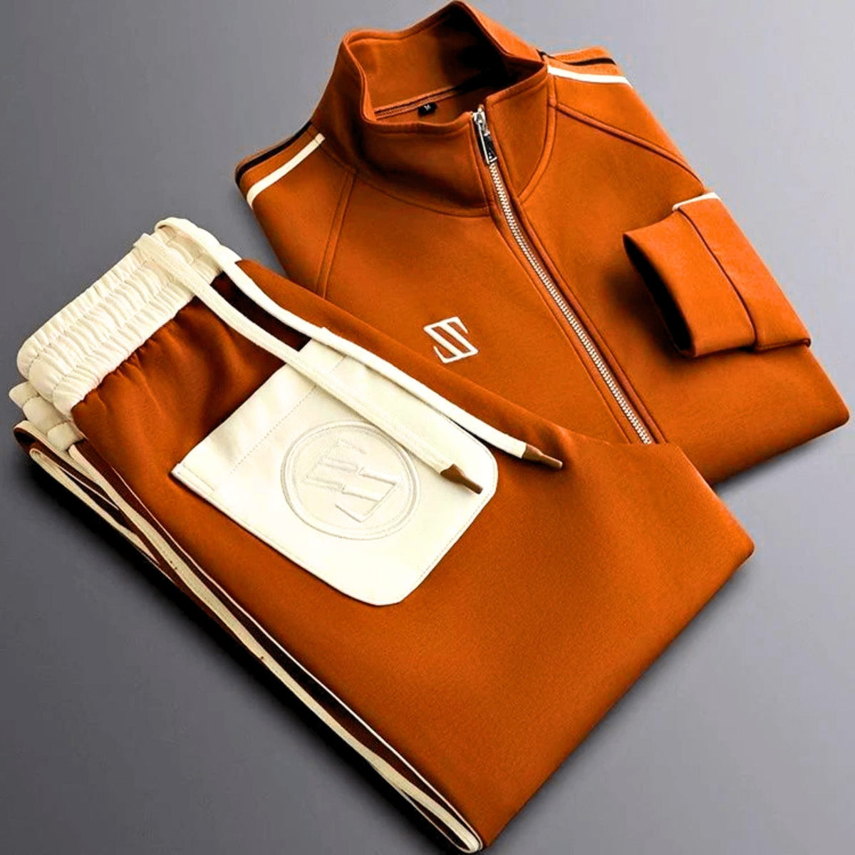 Zip-Up Tracksuit Set for Men