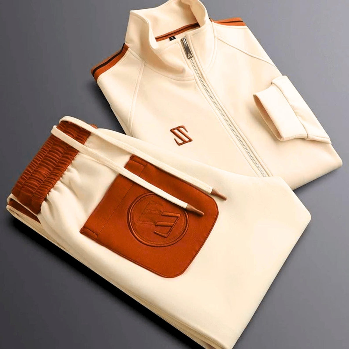 Zip-Up Tracksuit Set for Men