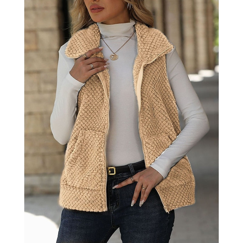 Maren | Textured Zip Up Vest