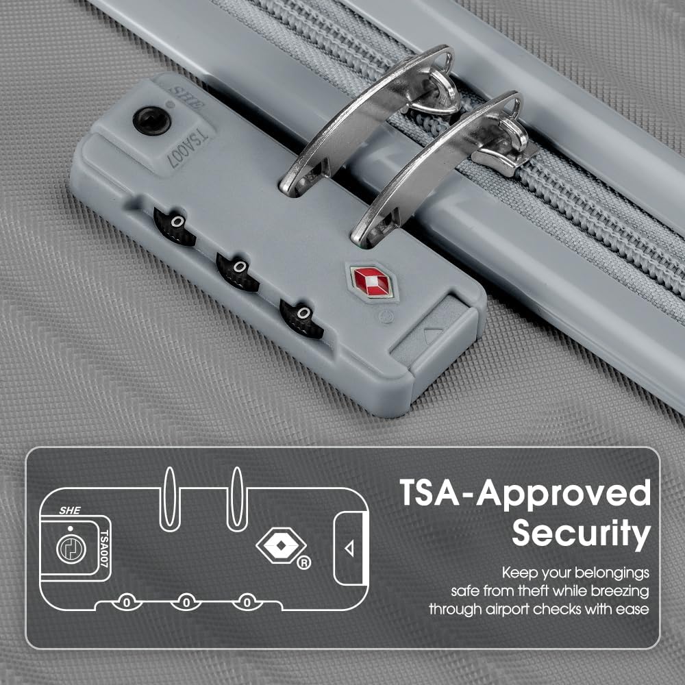 Hardshell Suitcase with Spinner Wheels and TSA Lock – Lightweight Durable Luggage for Business and Travel